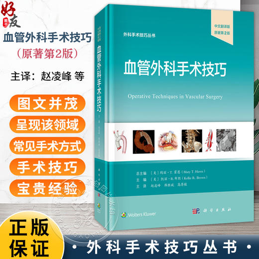血管外科手术技巧（中文翻译版 原著第2二版）外科手术技巧丛书 赵凌峰 韩胜斌 高荐辕 临床外科医师 血管创伤外科医师 科学出版社 商品图0
