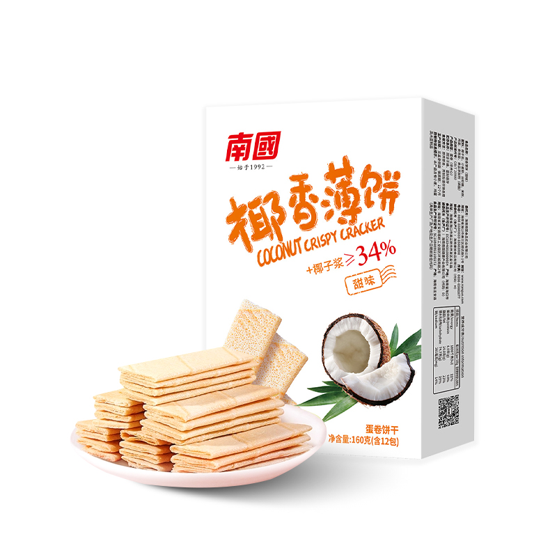南国椰香薄饼甜味160g/盒