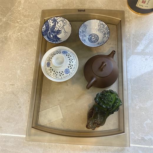 【连锁奢侈家居品牌】简爱家居 波尔多亚克力托盘 桌面收纳茶托 米咖色 商品图3