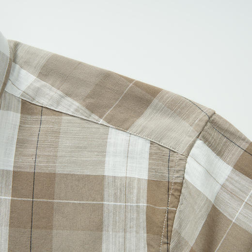 【100%棉】罗蒙男士长袖格子衬衫休闲时尚百搭舒适大众款日常百搭衬衣 商品图5