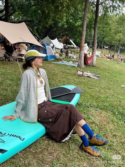 D122412秋冬防泼水明线夹棉长裙保暖厚款宽松半身裙 商品图4