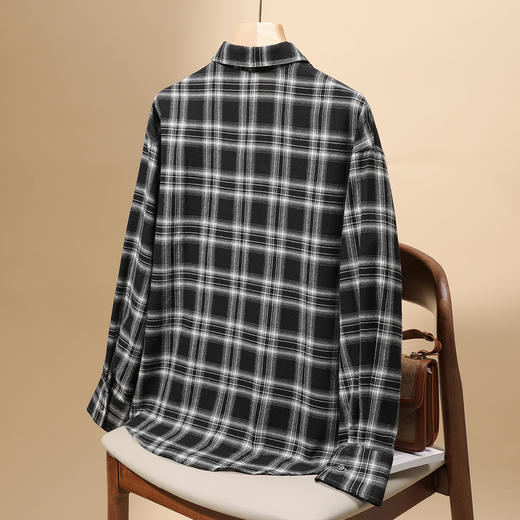 罗蒙女士长袖衬衫时尚百搭休闲日常柔软易打理舒适长袖衬衣 商品图2