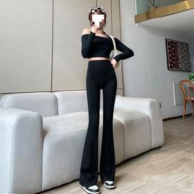 【可甜可飒❗️告别小肚腩】绿色伴侣2023夏季新款微喇鲨鱼瑜伽喇叭裤赵露思同款喇叭裤子高腰。jb