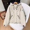 D122406连帽新款加绒保暖休闲羊羔毛派克服外套休闲服女 商品缩略图4