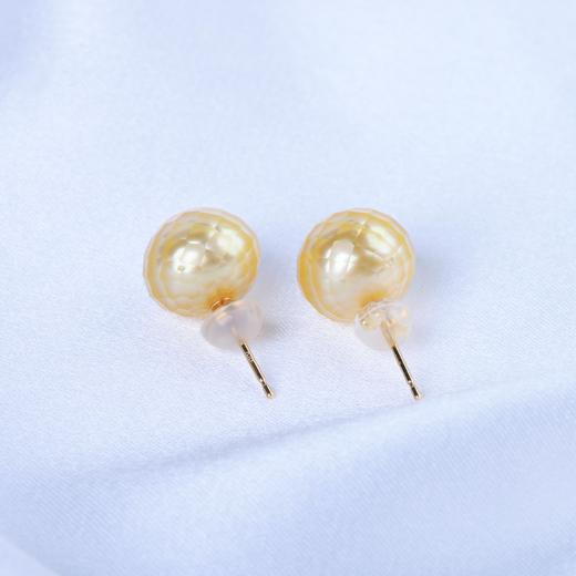 【金色年华】刻面金珠耳钉2-ZZ2409069 商品图3