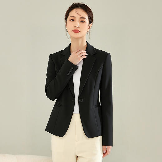 【上衣+裤子】罗蒙女士西装套装职场商务通勤优雅干练精致有型两件套 商品图1