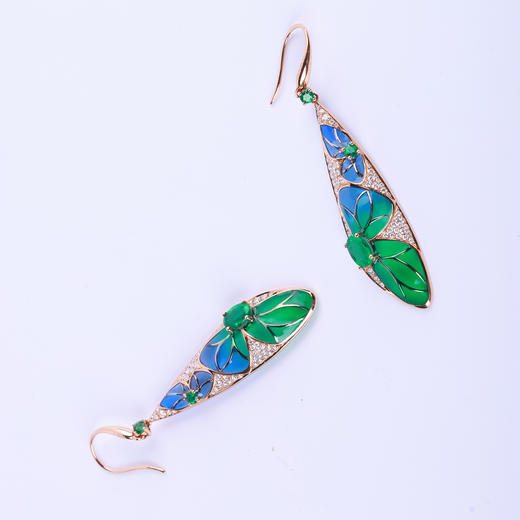 【蝶舞】空窗珐琅耳坠-CB12409038 商品图2