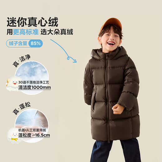 【三防】迷你巴拉男女童儿童长款羽绒服连帽外套2025秋冬新款 商品图3