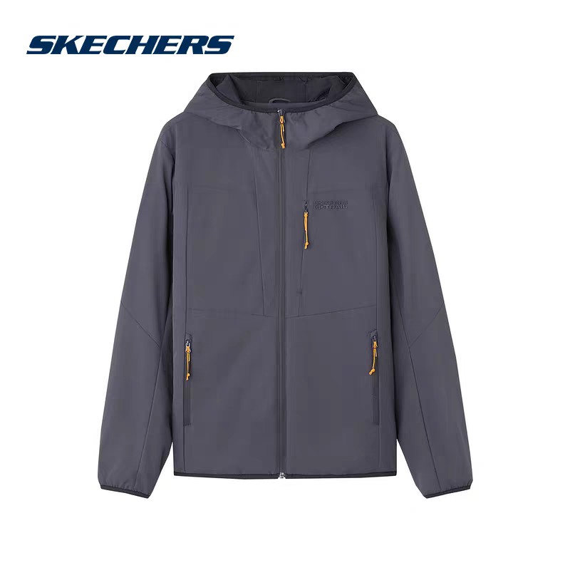 XY/Skechers斯凯奇外套冬男款休闲梭织裥棉连帽上衣 L424M008/0403