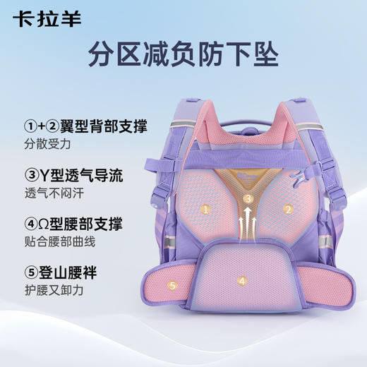 【云朵书包ProMax】卡拉羊18/20L小学生1-6年级ProMax8维减负云朵书包天赐 CX2272+CX2526 商品图9
