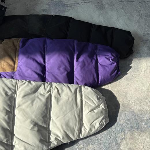 D122401冬季25FW皮革拼接拉链羽绒面包服外套男女同款 商品图13