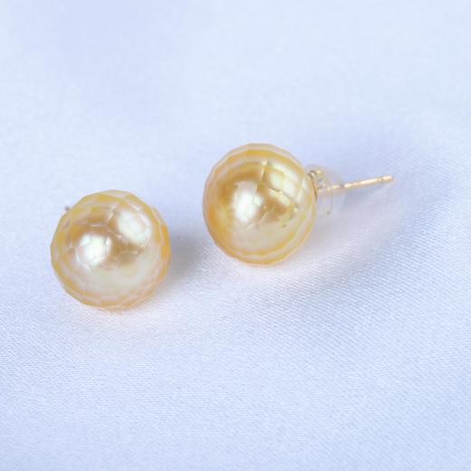 【金色年华】刻面金珠耳钉2-ZZ2409069 商品图5