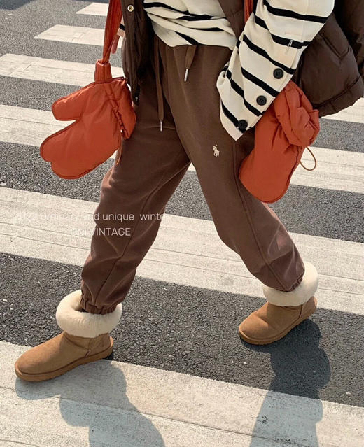 原单拉夫劳伦加绒加厚卫裤运动裤112402 商品图0