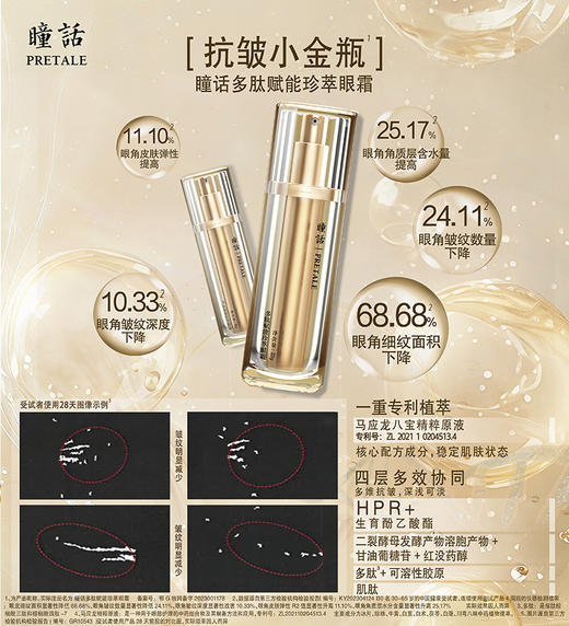 瞳话限定美眼礼盒 专利植萃 多效协同 水润细腻 轻感嫩肌 眼霜淡纹 眼油维稳 商品图2