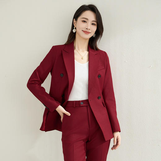 【上衣+裤子】罗蒙女士西服套装两件套时尚商务气质干练百搭日常两件套 商品图5