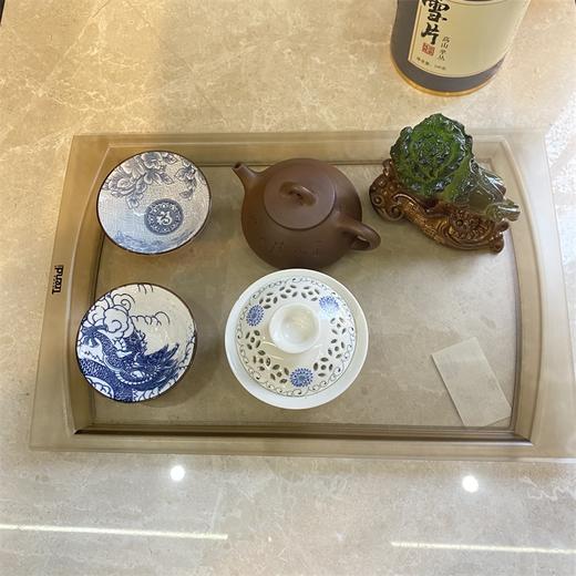 【连锁奢侈家居品牌】简爱家居 波尔多亚克力托盘 桌面收纳茶托 米咖色 商品图2
