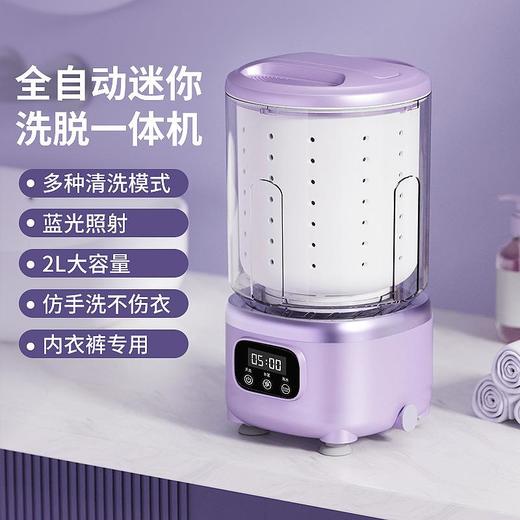 洗脱一体迷你洗衣机大容量无线便携式内衣内裤袜子快洗免安装 商品图0