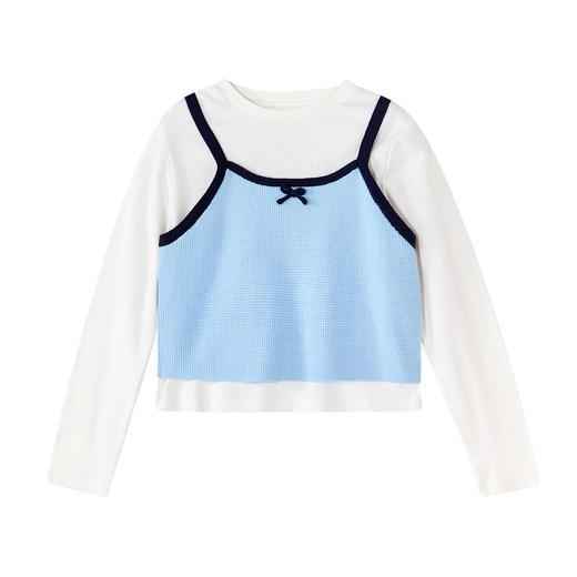 笛莎Deesha 童装女童套装2026春新款T恤针织吊带两件套套装 商品图4