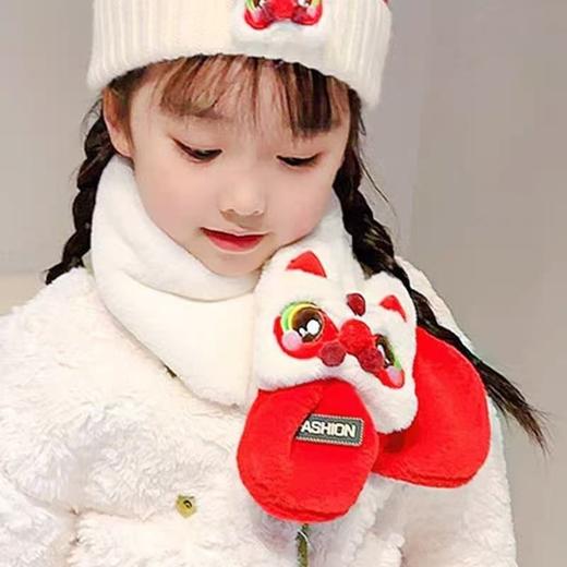 💥宝宝新年必备【HOPENONO新年超萌卡通围脖】新年穿新衣，新年就要红红火火🏮既可爱又保暖 戴上它整个人都感觉被浓浓的🧣年味包围着，暖和又柔软 商品图5