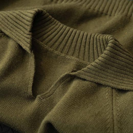 直发【JS3699142】 显白苔藓绿 V翻领针织毛衣 浓郁复古衬肤色 商品图5