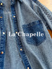 专柜实拍【撞色衬衫】拉夏贝尔/La Chapelle单宁回潮~复古牛仔衬衫长袖设计感宽松衬衣外套 商品缩略图9