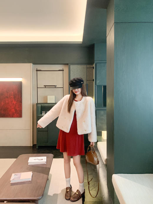 <曾小咸推荐>现货秒杀 ！微信超特价！韩系蝴蝶结针织连衣裙 日常209.99 立减120 秒杀89.99！仿水貂绒外套 秒杀149.99！！ 商品图11