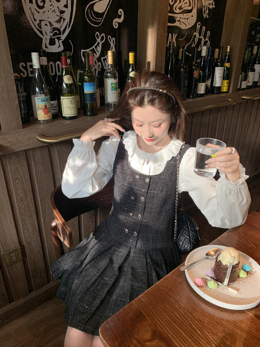 <曾小咸推荐>现货秒杀 ！微信超特价！韩系小香风背心连衣裙 日常229.99 立减100 秒杀129.99！！ 商品图5