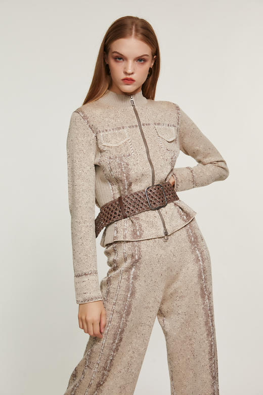 SAFICOO 时尚休闲 合身不紧崩 早春毛织小外套 商品图3