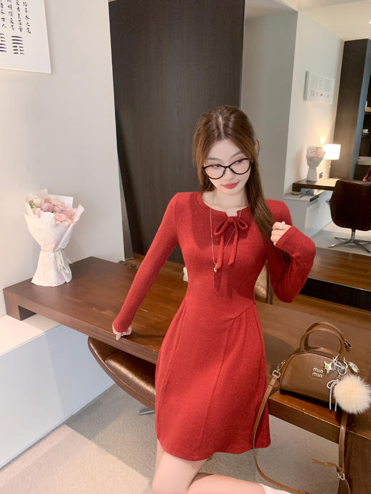 <曾小咸推荐>现货秒杀 ！微信超特价！韩系蝴蝶结针织连衣裙 日常209.99 立减120 秒杀89.99！仿水貂绒外套 秒杀149.99！！ 商品图6