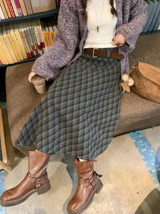 【179元任选2件】现货！韩系格子不规则半身裙 商品图11