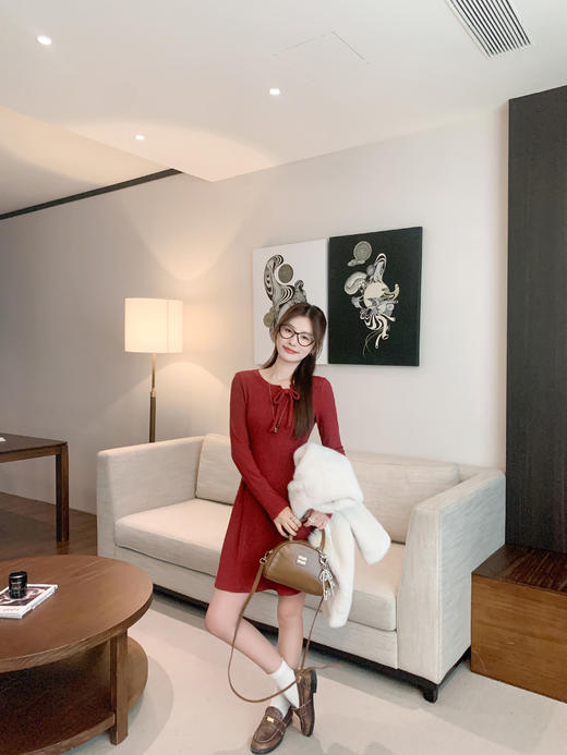 <曾小咸推荐>现货秒杀 ！微信超特价！韩系蝴蝶结针织连衣裙 日常209.99 立减120 秒杀89.99！仿水貂绒外套 秒杀149.99！！ 商品图7