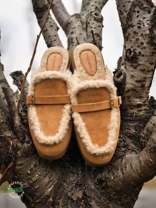 【羊驼毛圈穆勒拖鞋】响午羊驼毛圈穆勒拖鞋 商品图1