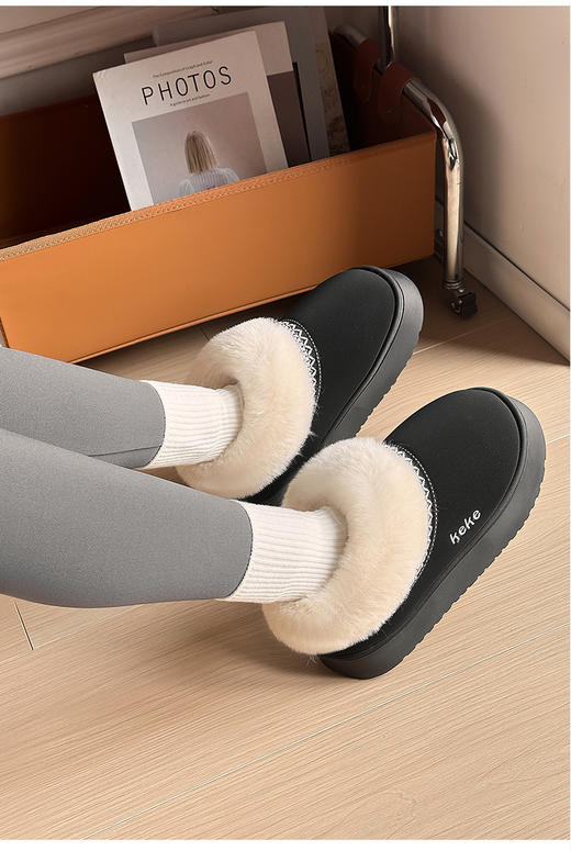 直发 【KK858包根】UG同款，费尔岛风奢暖云朵绒包根棉鞋 居家鞋，男女同款 商品图3