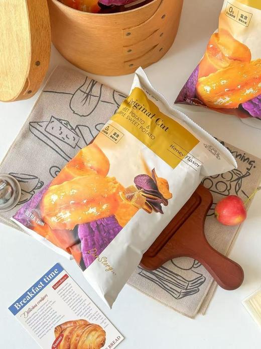 😋印尼进口薯片【莱纳蜂蜜味红薯紫薯片】 🔺优质红薯、紫薯作为原料，富含膳食纤维 🔺红薯木薯双拼组合，一袋就能吃到两种味道  商品图6