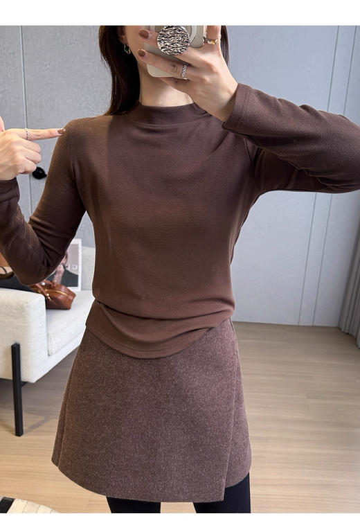 直发【两件拍】 太软糯舒服了 ，双面微粒绒 糯肌肌的打底衫 商品图7