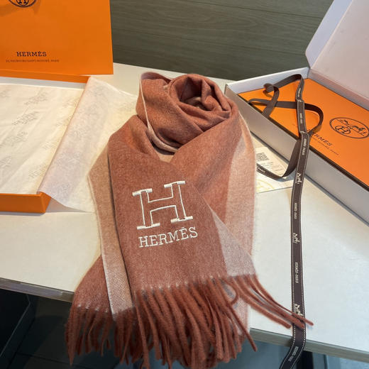 秋冬特惠💰330 爱马仕男女同款双面围巾 商品图7
