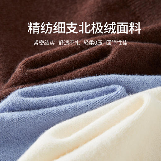 【年终特价】熙世界北极绒连帽毛衣女2025秋冬新款宽松休闲半开襟拉链针织帽衫 商品图3