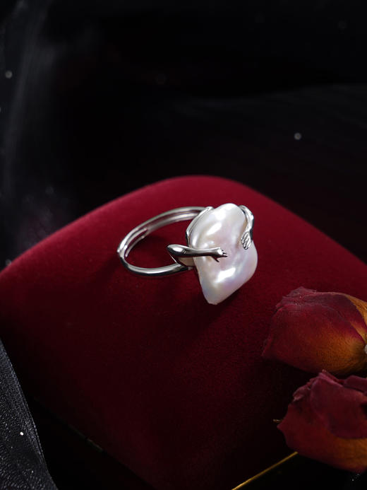 子佩集【守护拥抱】银S925珍珠惜王妃戒指【SPR0480002】13*17mm巴洛克方块手2512 商品图7
