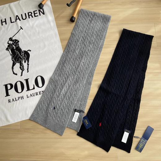 D122469基础款保暖柔软舒适两色麻花针织羊毛围巾 商品图1