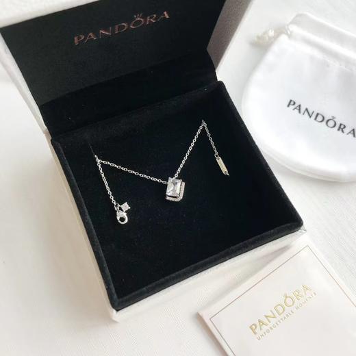 D122420元旦节礼物送女友送闺蜜B备矩形璀璨项链925银 商品图0