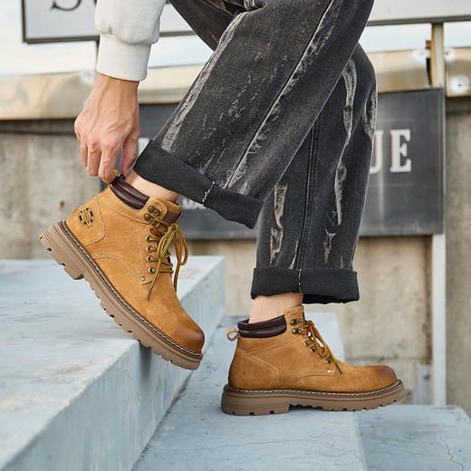 BYOUNGER情侣款大黄靴 挺括鞋楦 防撞鞋头 耐磨耐脏 脚感舒适 商品图2