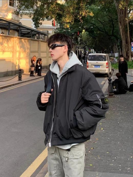 D122490秋冬季高街羽绒棉服飞行服夹克棒球服外套 商品图8