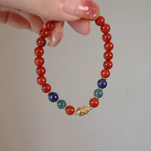 【丹华·南红貔貅手串】敦煌小众天然红玛瑙新中式手串系列女仿南红国风设计款本命年平安好运 商品图2