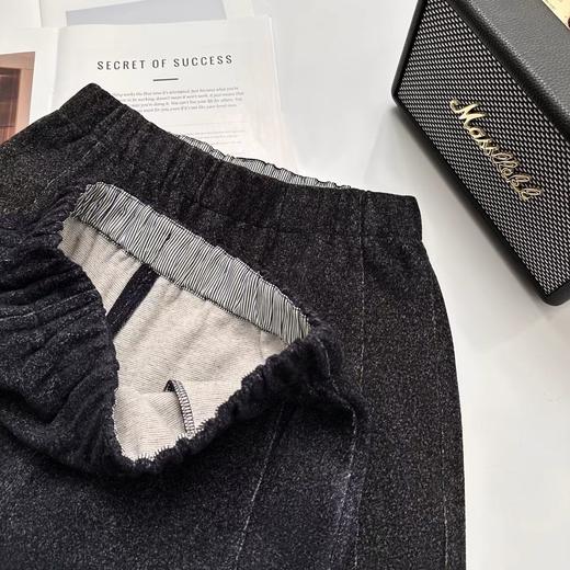 D122427花纱柏林裤！冬季保暖加厚磨毛松紧高腰山本羊毛毛呢马丘裤 商品图11