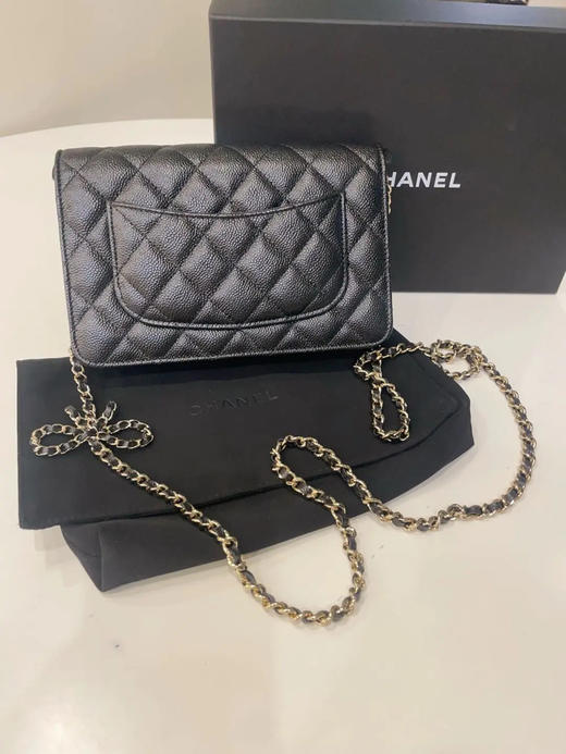 Chanel 黑金 荔枝纹牛皮 新款 woc 链条包 商品图1