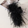 三彩2026新款黑色甜酷火鸡毛带抓发夹派对氛围感神秘个性小众时髦 商品缩略图2