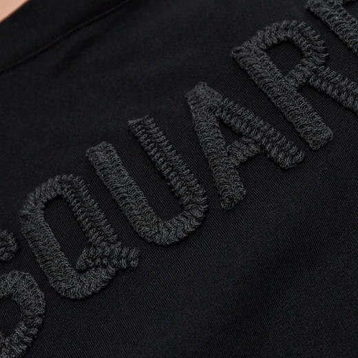 DSQUARED2 女士字母徽标刺绣棉质圆领短袖T恤 黑色 S72GD0583 D20020 900 商品图3