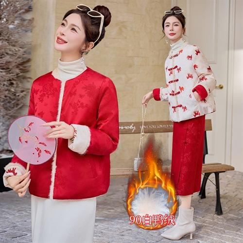 HR YJLY2605水貂毛双面穿马上有钱羽绒服90绒 商品图2