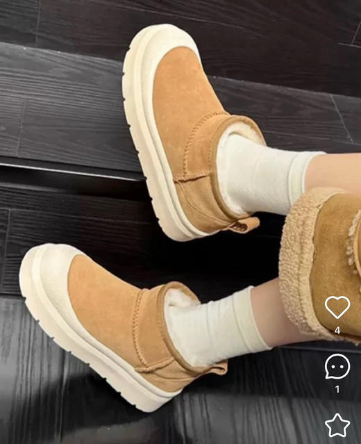 1224-4【澳洲单 纯圆正 】超厚超密 正单GGU 客供皮毛一体 保暖透气雪地靴 商品图12