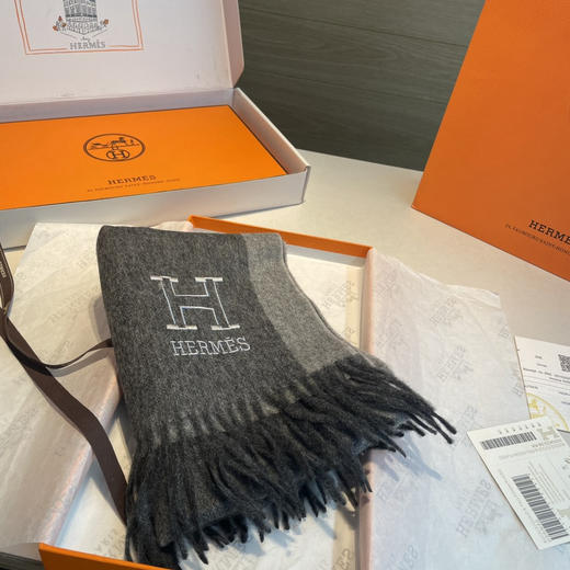 秋冬特惠💰330 爱马仕男女同款双面围巾 商品图2